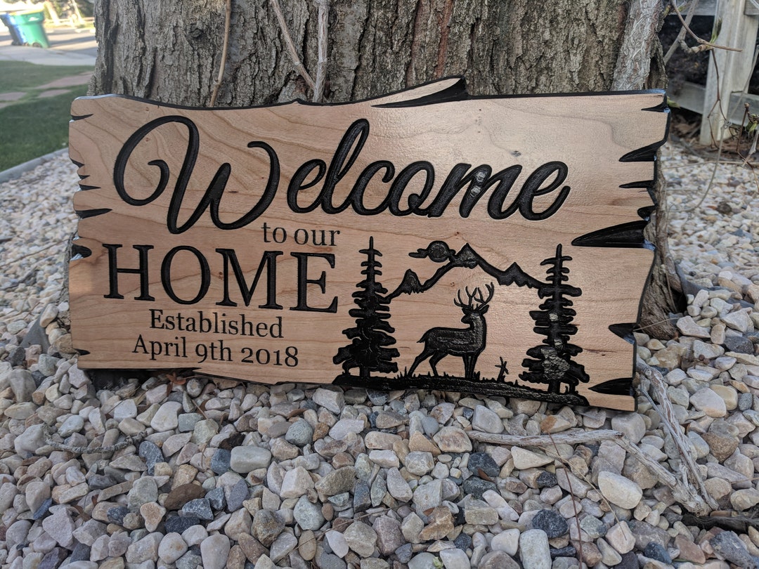 Carved Wood Signs Personalized Wood Sign Custom Wood Signs Engraved ...