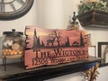Custom Outdoor Wood Sign Personalized Cabin Camp Decor Welcome Sign Wood Wall Address Deer Trees Family Name FREE SHIPPING Wooden Signs 201