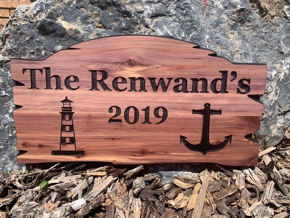 Custom Wood Signs For Outdoors Beach House Decor Lake Outdoors Beach House Decor Lake, Custom Outdoor Wood House Signs