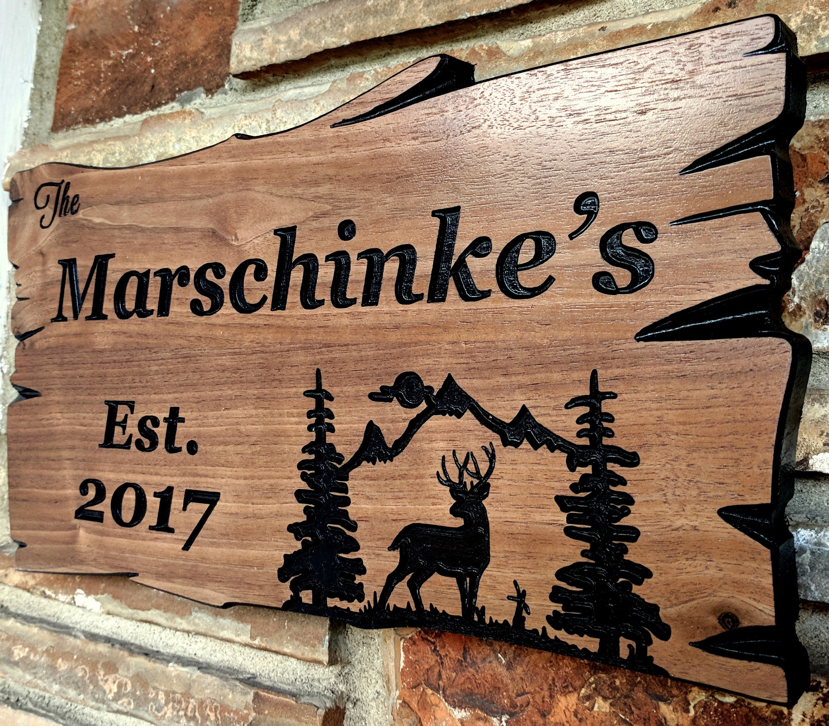 Custom Outdoor Wood Signs Lake House Decor Personalized Family Etsy