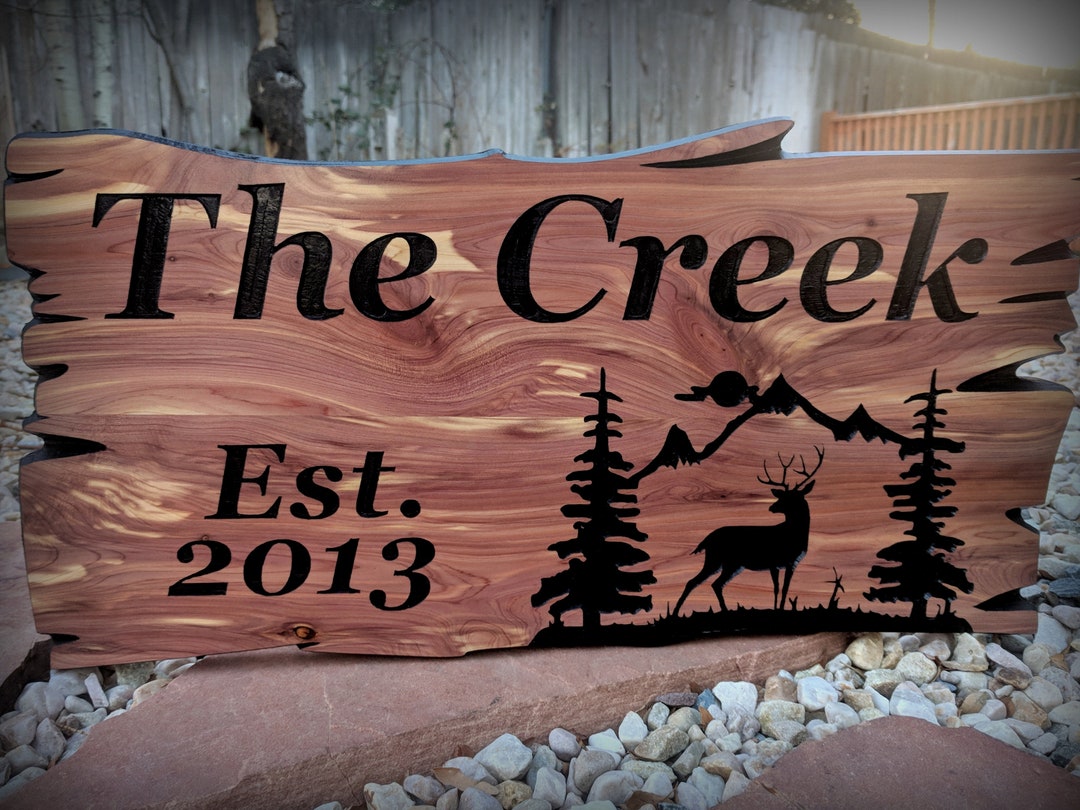 Custom Outdoor Wood Signs Lake House Decor Personalized Family Name