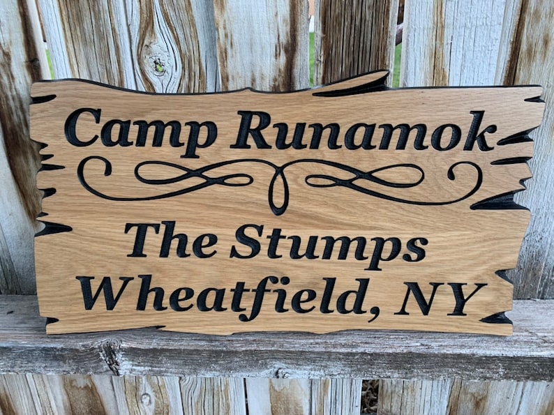 Carved Wood Signs Personalized Sign Custom Image 0