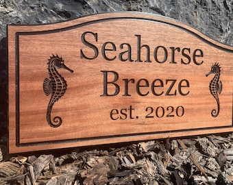 Custom Wood Signs for Outdoors Beach House Lake House Personalized Wooden Signs Cabin Signs Family Name Signs Carved Signs Nautical 904