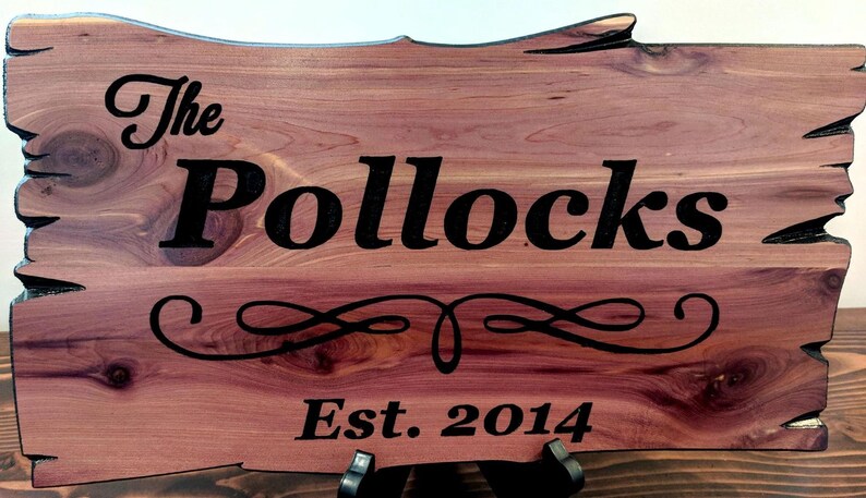 Wooden Cabin Sign Personalized Custom Carved Family Name Plaque Indoor ...