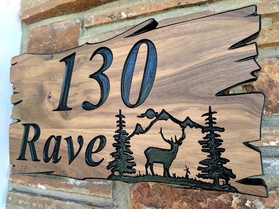 Custom Outdoor Wood Signs Lake House Decor Personalized Family Name Signs Established Sign Rustic Home Decor Cabin Signs for Outdoors Deer Etsy