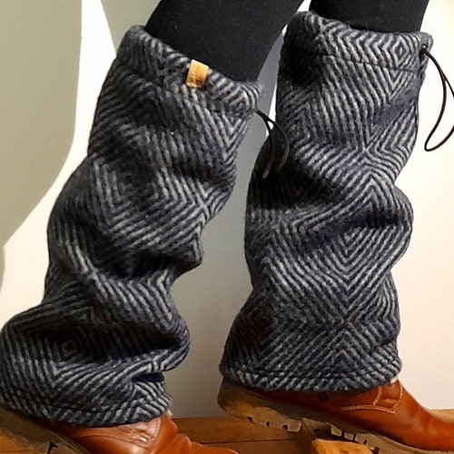 Big Thick Icelandic Wool Leg Warmers Ice Blue Nordic Knit Etsy