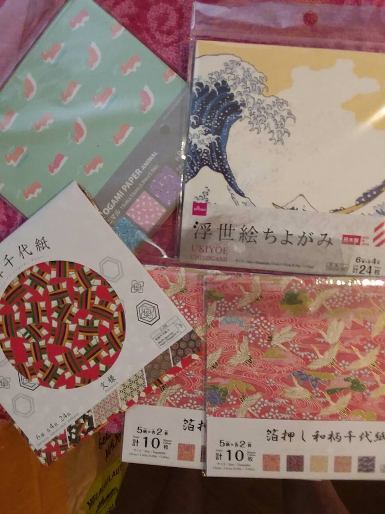 Lot of Daiso Japan Origami Paper 5 Packs 138 pcs New Etsy