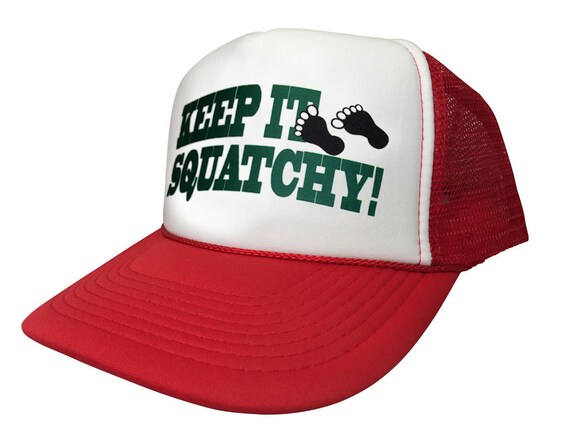 Brand New Keep It Squatchy Snapback Cap Funny Hat Trucker Mesh Etsy