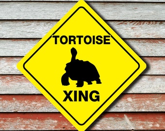 TORTOISE CROSSING Turtle Funny Novelty Xing Sign