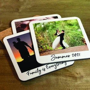 Custom Photo Coasters | Personalized Coaster Set | Drinkwear | Custom Housewarming Gift | Party Favors