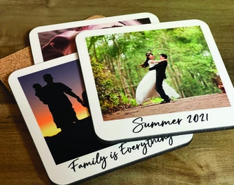 Custom Photo Coasters | Personalized Coaster Set | Drinkwear | Custom Housewarming Gift | Party Favors