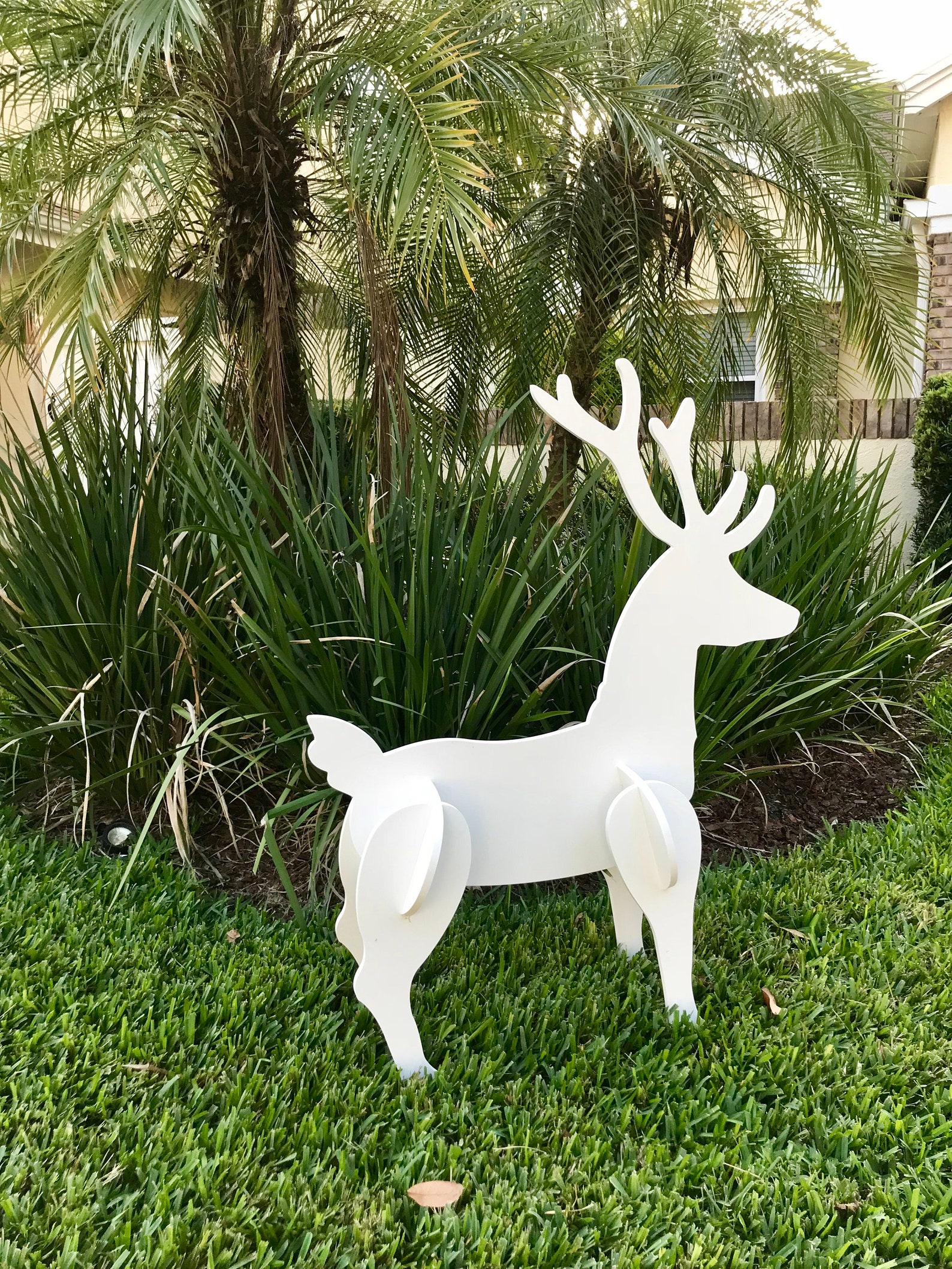 Reindeer Outdoor Plastic Christmas Yard Decoration Etsy