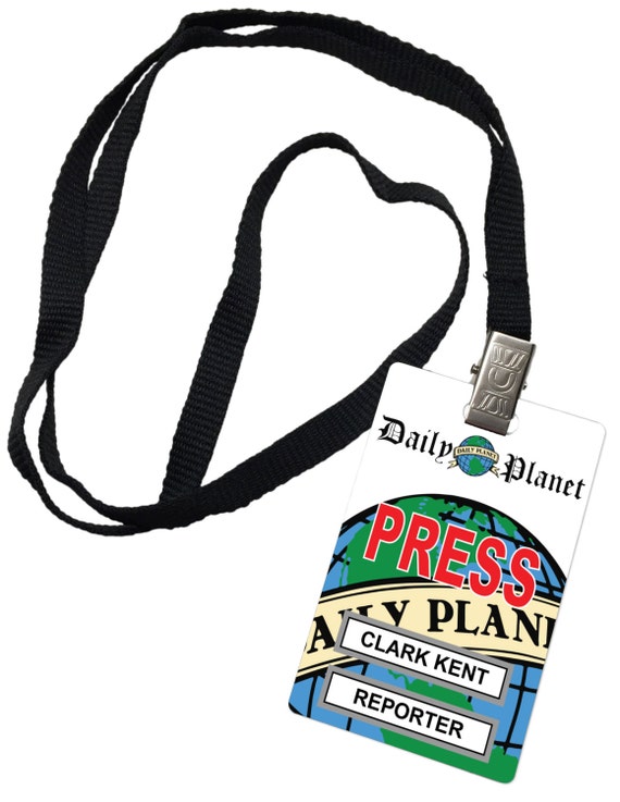 Clark Kent Daily Planet Press Pass Novelty ID Badge Prop Etsy Clark Kent Daily Planet Press Pass Novelty ID Badge Prop Etsy