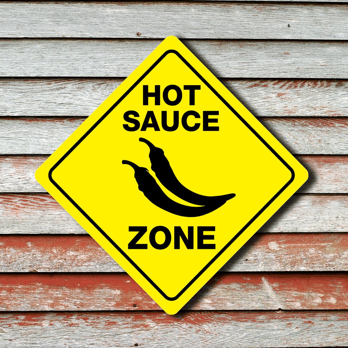 HOT SAUCE ZONE Funny Novelty Xing Sign Etsy