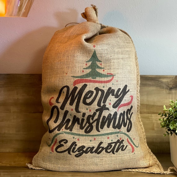 Christmas burlap sacks hotsell