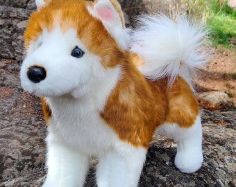 Brown husky stuffed animal sales