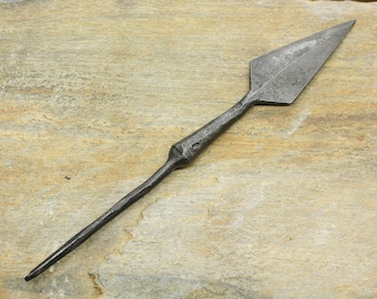 Hand-Forged Iron Arrowhead with Tang