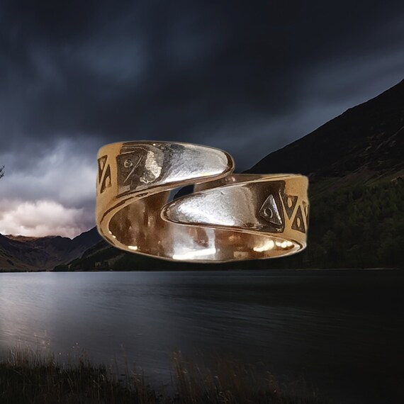 Stamped Bronze Replica Viking Ring Etsy UK