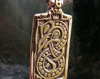 Bronze Jelling Serpent Pendant