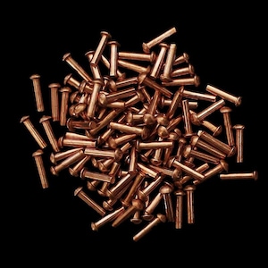 Dome Head Copper Rivets - 1/8 Inch