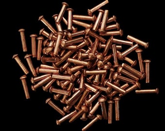 Dome Head Copper Rivets - 1/8 Inch