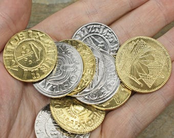 Oversized Authentic-Looking Norse Trader Currency Set: Historical Viking Coin Replicas for Collectors