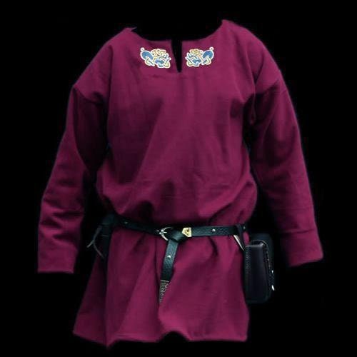 Image of Embroidered Mens Wool Viking Tunic