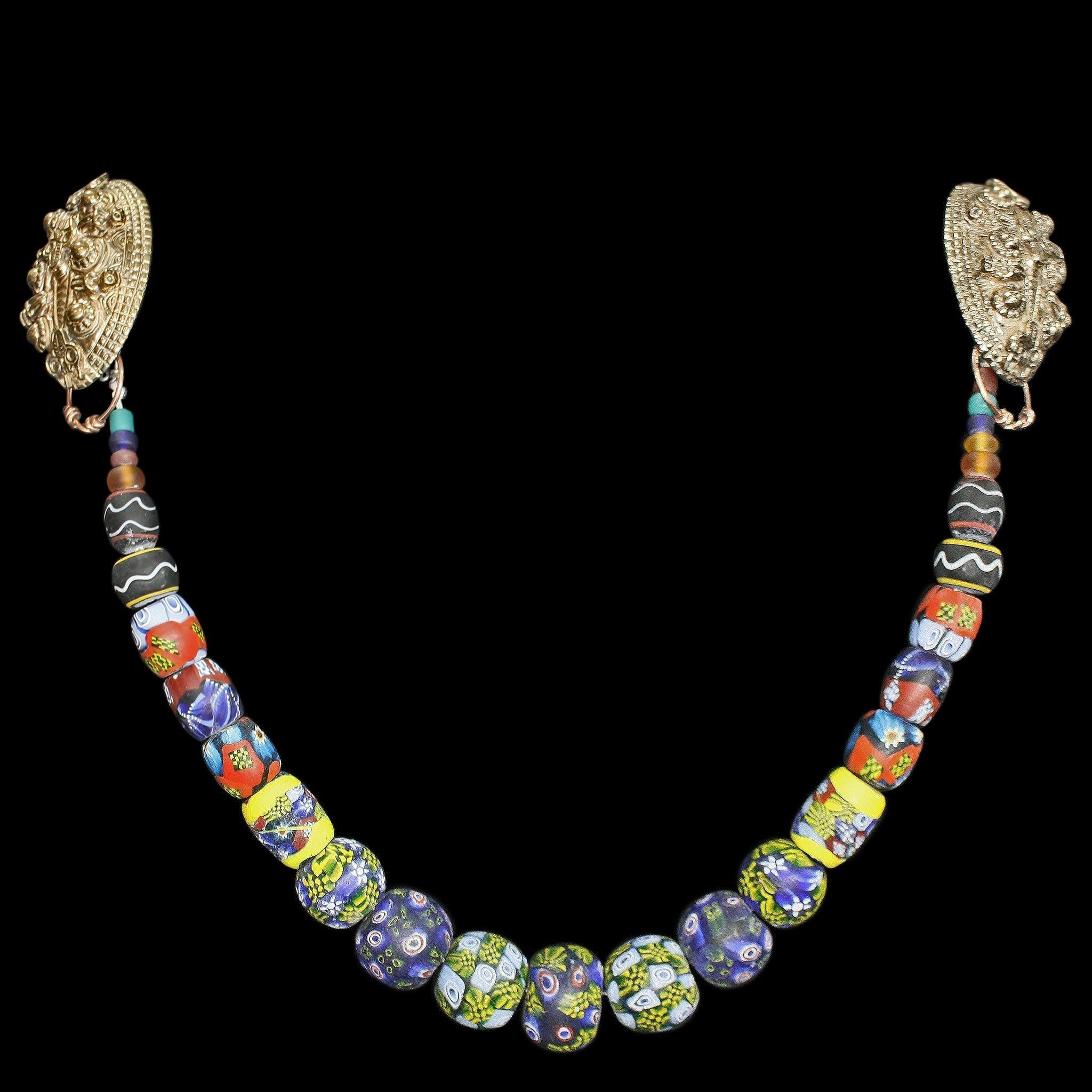 Large Glass Bead Viking Necklace Australia