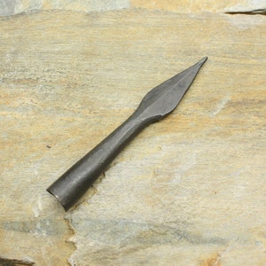 Authentic Hand-Forged Iron Socket Arrowhead: Medieval Archery Replica for Collectors & Reenactors