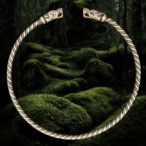 Bronze Twisted Gotland Dragon Neck Torc