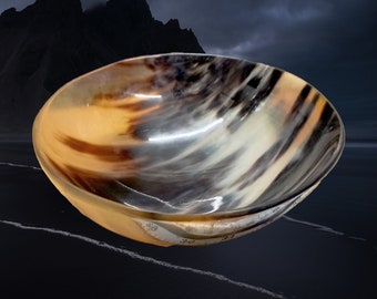 Large Polished Horn Bowl