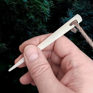 Handcrafted Bone Nail binding Needle - Traditional Viking Textile Tool for Yarn Crafts