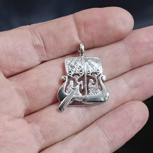 Silver Gotland Stone Ship Pendant