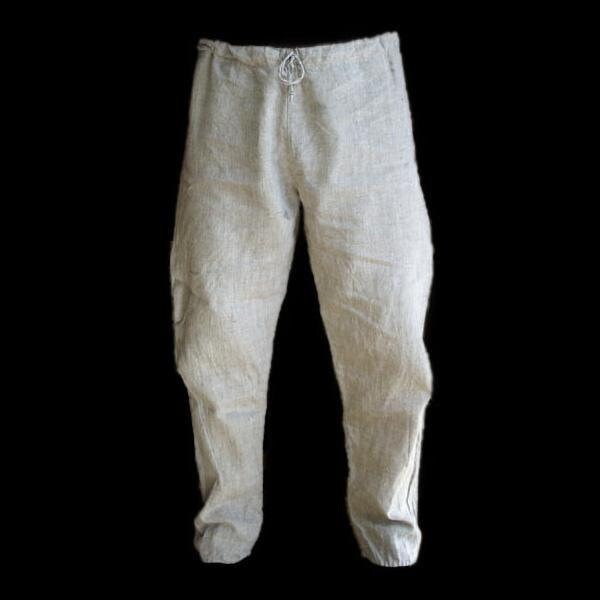 Image of Natural Linen Viking Trousers
