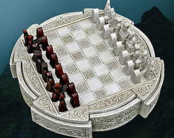 Medieval Viking Lewis Chess Set: Handcrafted Isle of Lewis Replica for Strategy Enthusiasts