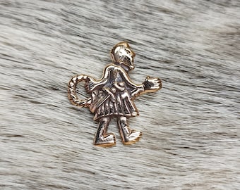 Mythical Fafnir Dragon Viking Pendant - Bronze Norse Mythology Amulet for Luck and Protection