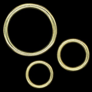 Durable Solid Brass O-Ring for Belts, Crafts, Leatherwork, Dog Leads and DIY Projects