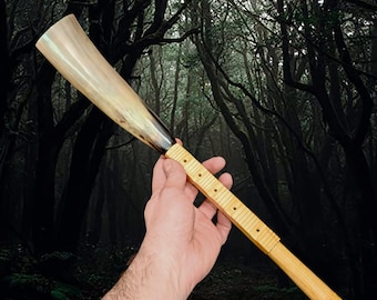 Authentic Viking Age Falster Pipe Replica: Handcrafted Historical Wooden Musical Instrument