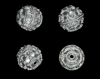 Silver Viking Bead from Visby - Triangles Circles