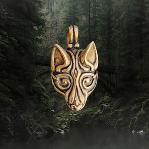 Brons Borre-stil Viking Varghuvudhänge
