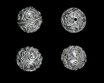 Silver Viking Bead from Visby - Curly