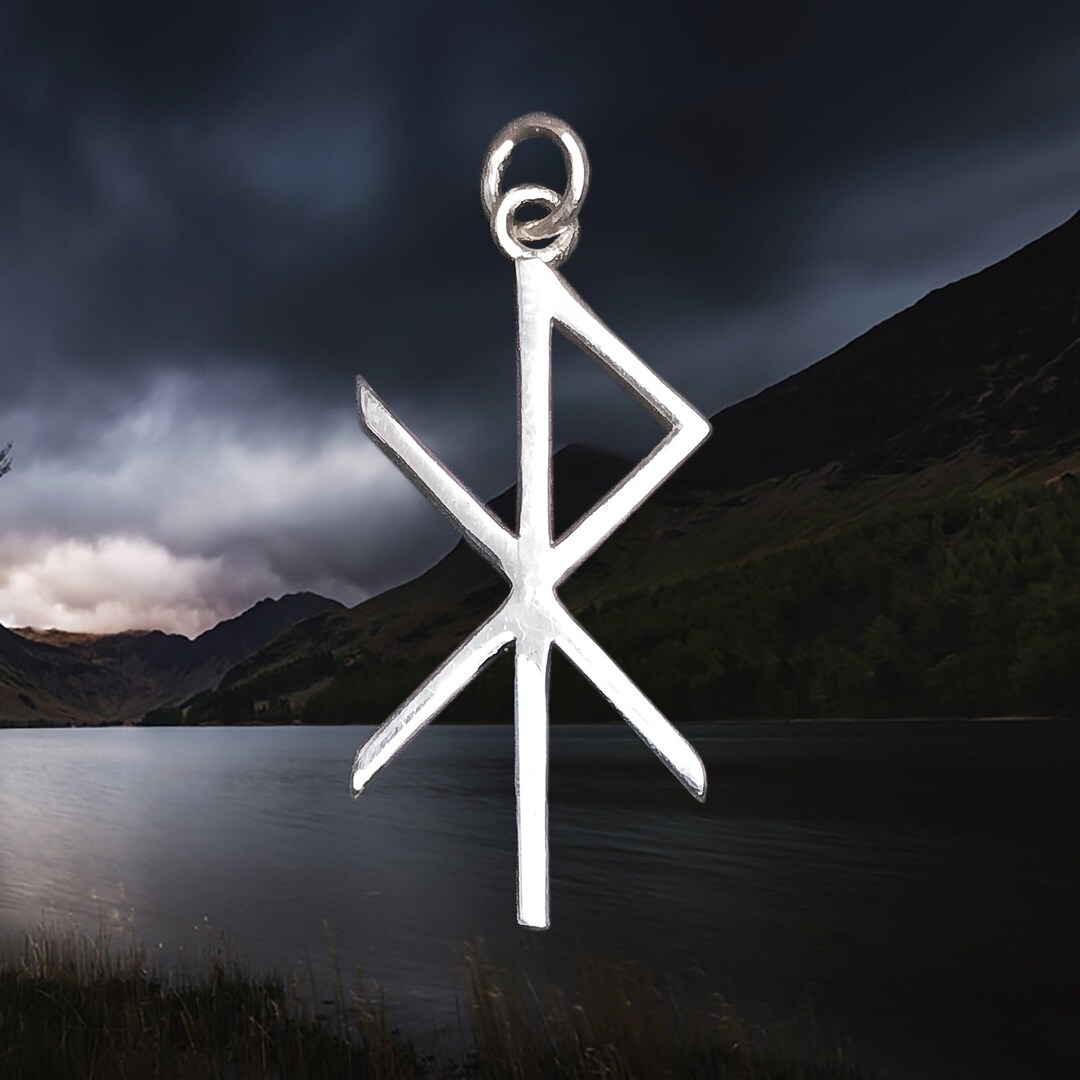 Silver Love Bind Rune Viking Pendant - Etsy