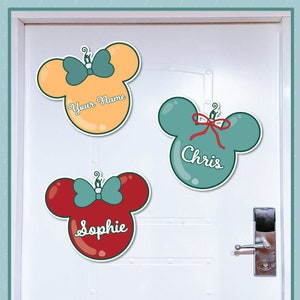 Disney Cruise Ornament Name Magnets, Add Your Name and Choose Your Color for the Very Merry Time Season