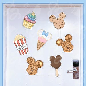 Cruising For Snacks Disney Cruise Magnets, Mickey Bar, Pretzel, Donuts, Dole Whip, Cotton Candy, Waffles, Minnie Waffles, Cupcake, Part 1