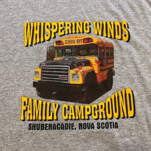 chemise de camping vintage - t-shirt de la Nouvelle-Écosse - chemise de parc à caravanes vintage - chemise d'autobus scolaire vintage - t-shirt d'autobus scolaire vintage - sonnerie