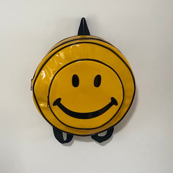 Vintage Smiley Face Backpack - 90s Smiley Backpac… - image 1