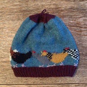 Kit para tejer gorros de gallina