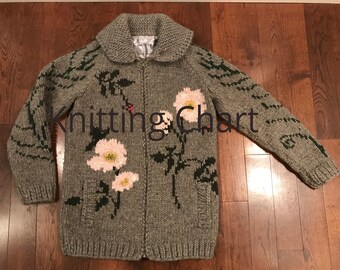 Knitting Pattern for Nootka Rose Sweater Large and Extra Large