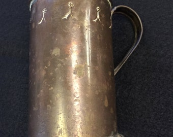 ANTIQUE BEER MUG, Tankard, Stein, Metal, Tin?, Rustic, 1800s???, Vintage, Colonial 1700s??? Ale, Mead, Superawesome!!!