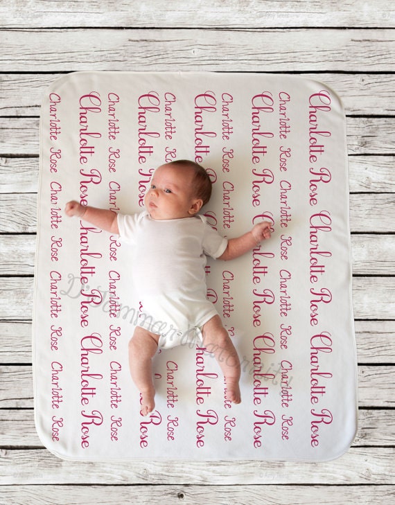 Items similar to Custom baby blanket, Receiving Blanket, Personalized Baby Blanket, Baby Shower